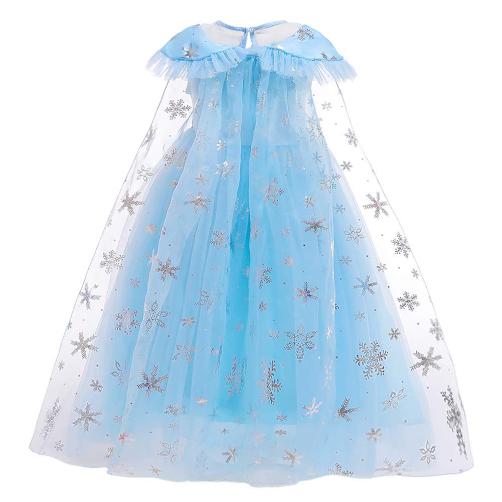REXREII Girls Frozen Elsa Princess Dress Halloween Costume Christmas Birthday Evening Party Ball Gown w/Accessories