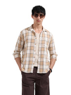 The Indian Garage Co Mens Relaxed Fit Checkered Cutaway Collar Long Sleeves Sweater