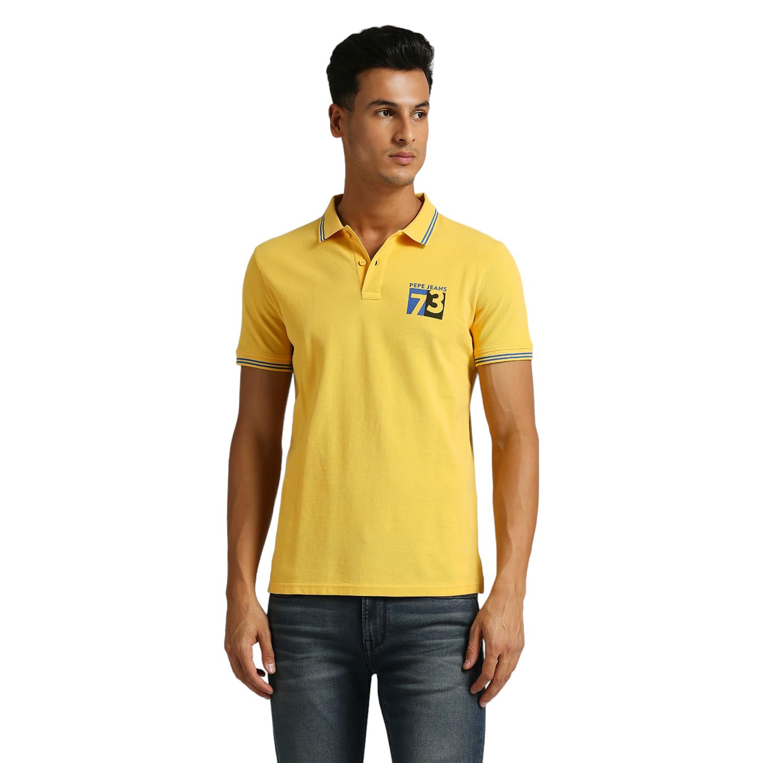 Pepe Jeans MenS Regular Fit T-Shirt (Pm542191_Gold