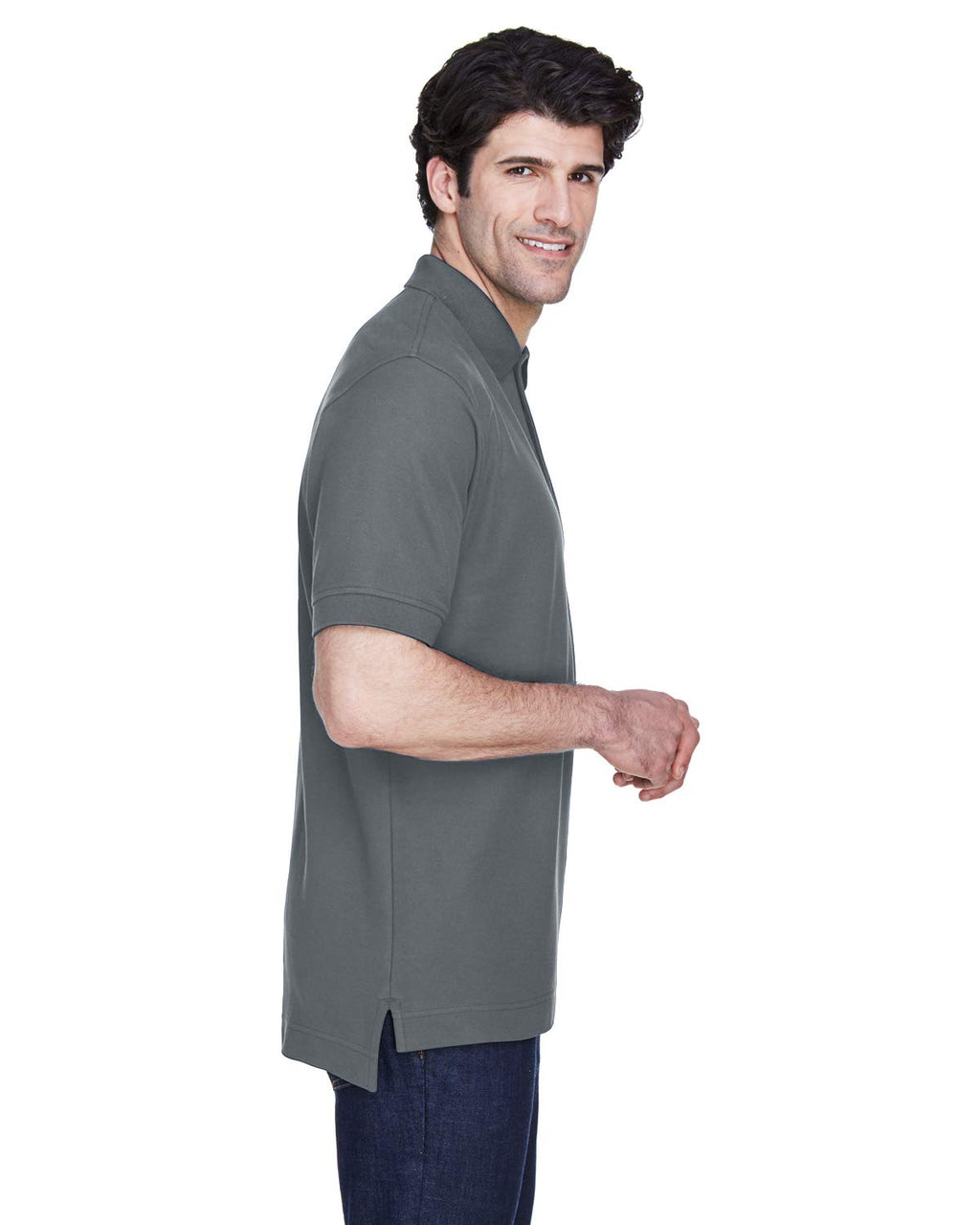 Mens Pima Piqu Short-Sleeve Polo - WHITE - XS(D0102H76U66)
