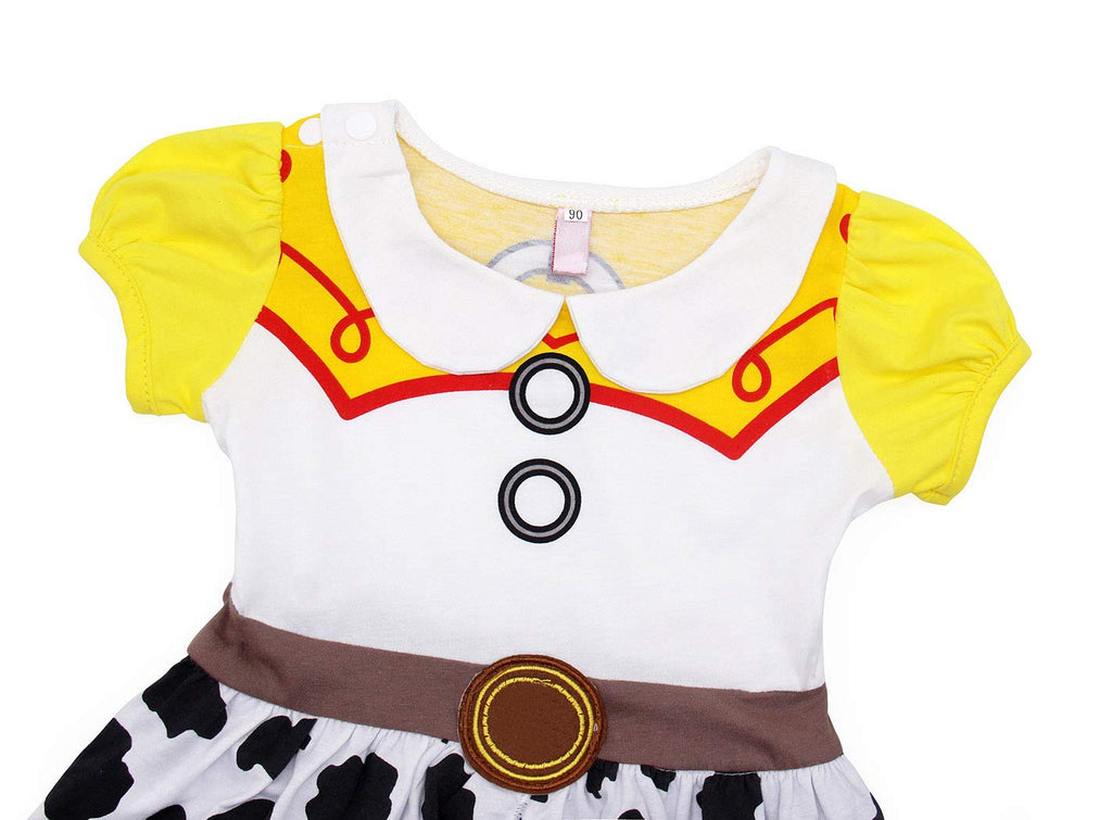 Jurebecia Jessie Costume for Toddler Girls Halloween Dress up Kids Fancy Birthday Outfit Cowgirls Princess Theme Party Cosplay R