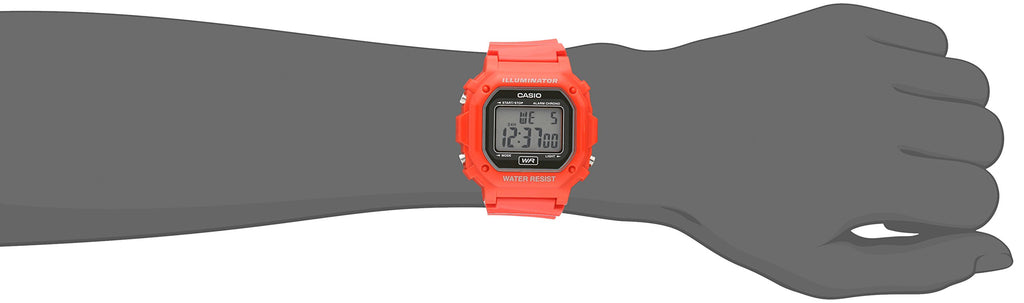 Casio F-108WHC-4ACF Classic Red Resin Band Watch