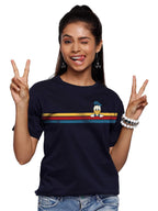The Souled Store Donald Duck: Stripes T-Shirts for Men Blue