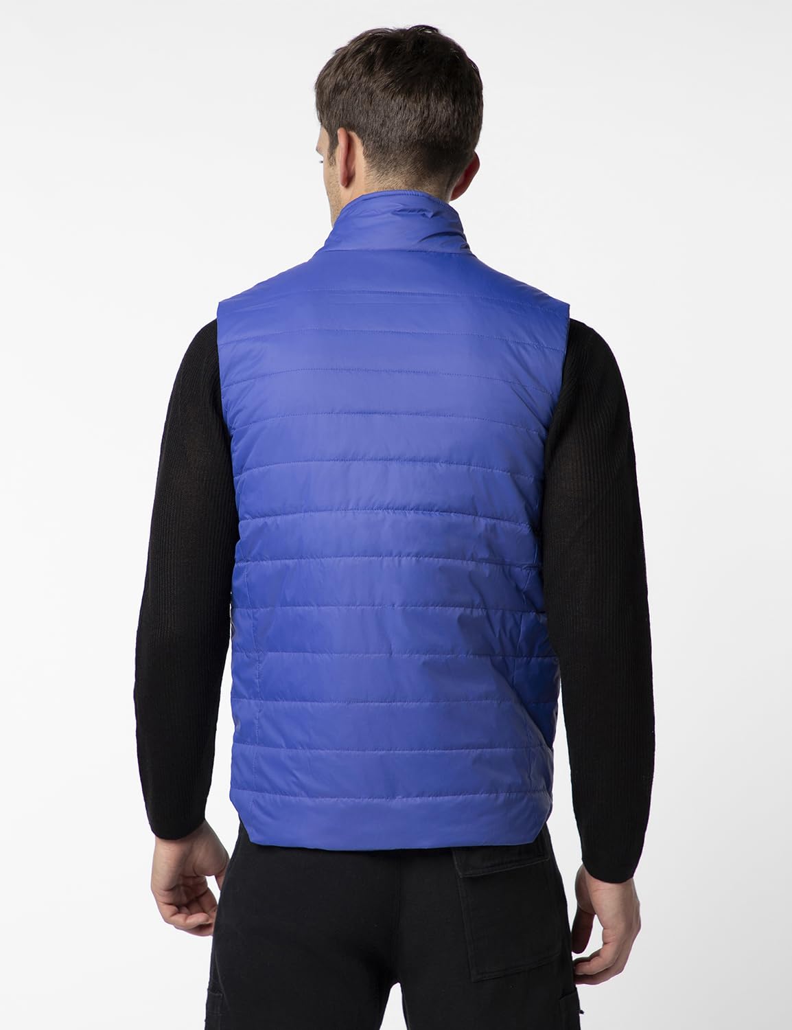 FYLTR Mens Sleeveless Puffer Jacket with Neon Trims - Stand Collar | Full Zipper | Side Pockets | Shaped Hem