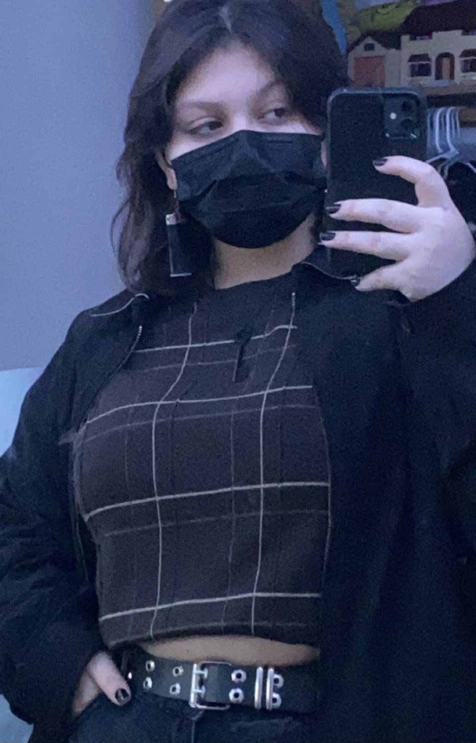 C-ZOFEK Button Key Necklace Dragonfly Hair Clip for Other Mother Halloween Cosplay Prop (Black)