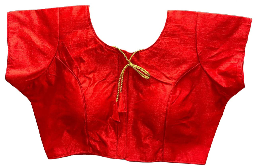 Vihu Fashion Womens Phantom Silk Short Sleeves Readymade Saree Blouse