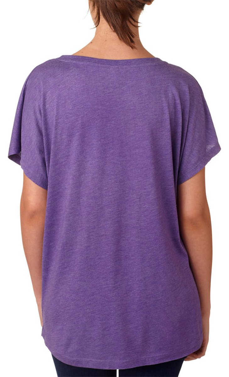 Ladies Triblend Dolman T-Shirt - INDIgO - 3XL(D0102H7NRY8)
