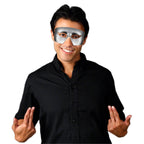 blinkee Masquerade Silver Non-Light Up Metallic Mask Mardi Gras