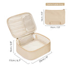 Narwey Travel Makeup Bag Large Cosmetic Bag Make up Case Organizer for Women