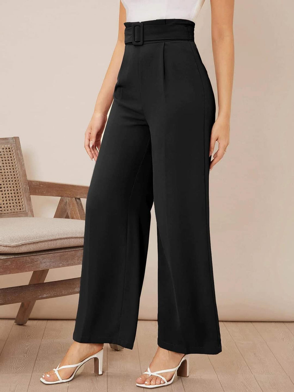 Kotty Pack Of 2 Women Flared Fit Multicolor Viscose Rayon Trousers