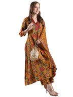 ANNI DESIGNER Women s Palazzo and Dupatta Rayon Blend Kurta, Yellow, 3XL