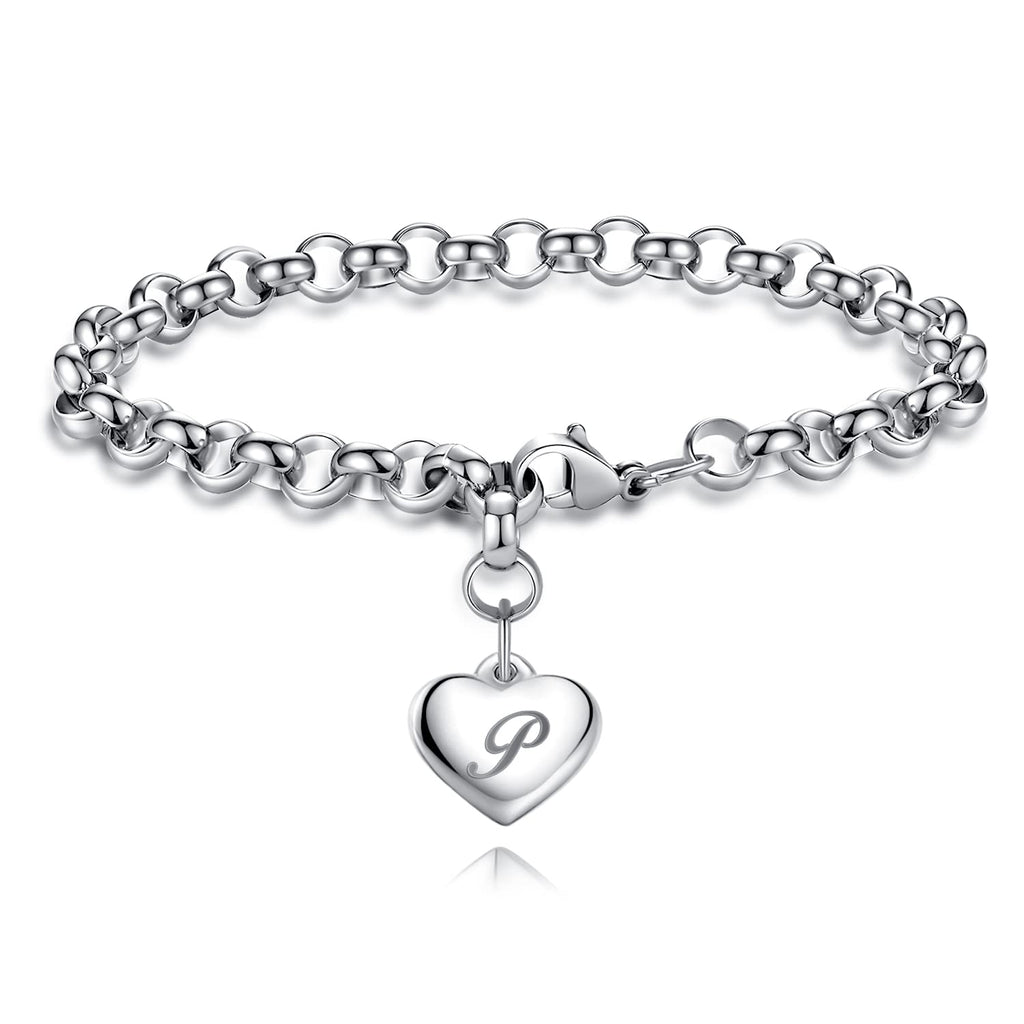 TONY & SANDY Charm Bracelet Christmas Gifts for Girls 12 14 16 18 13 10 Years Old Stocking Stuffers Initial Heart Bracelet Women