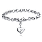 TONY & SANDY Charm Bracelet Christmas Gifts for Girls 12 14 16 18 13 10 Years Old Stocking Stuffers Initial Heart Bracelet Women