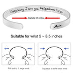 JoycuFF gifts for Mom Mama Mum Mommy Mothers Day Bracelet Mother Daughter Jewelry Everything I am You helped Me to Thanks Mom