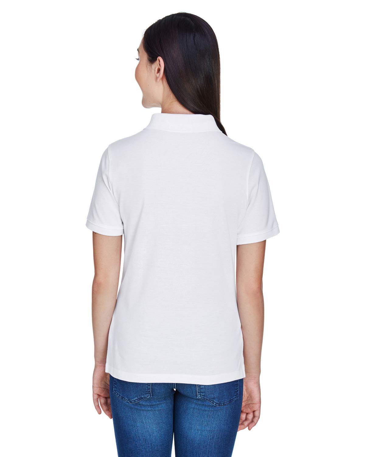 Ladies 56 oz Easy BlendPolo - WHITE - XS(D0102H763ET)