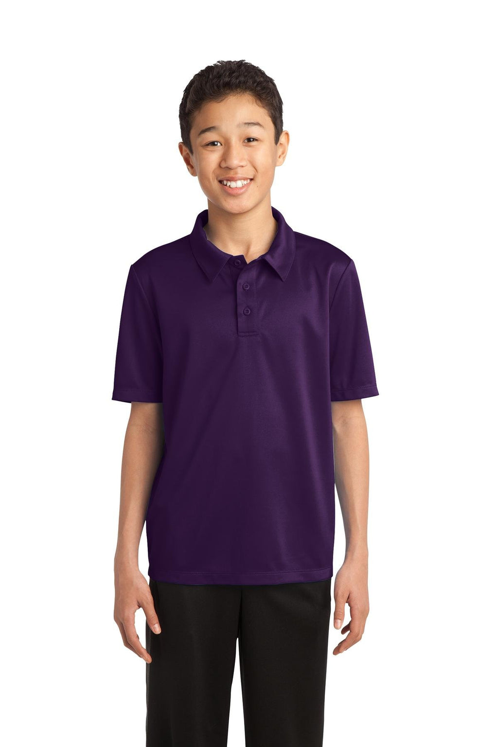 Port Authority Youth Silk Touch Performance Polo M Bright Purple