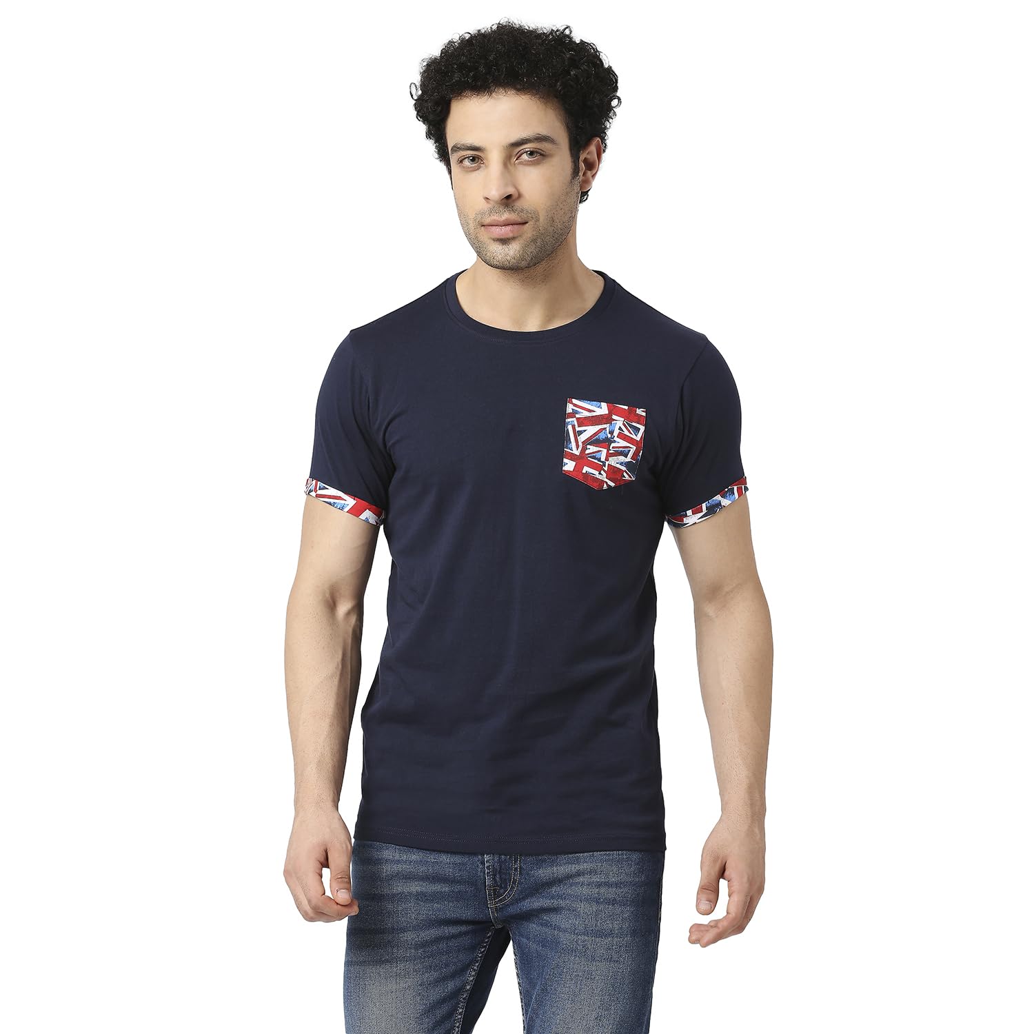 Pepe Jeans MenS Printed Slim Fit T-Shirt (Pm509033595S_Navy
