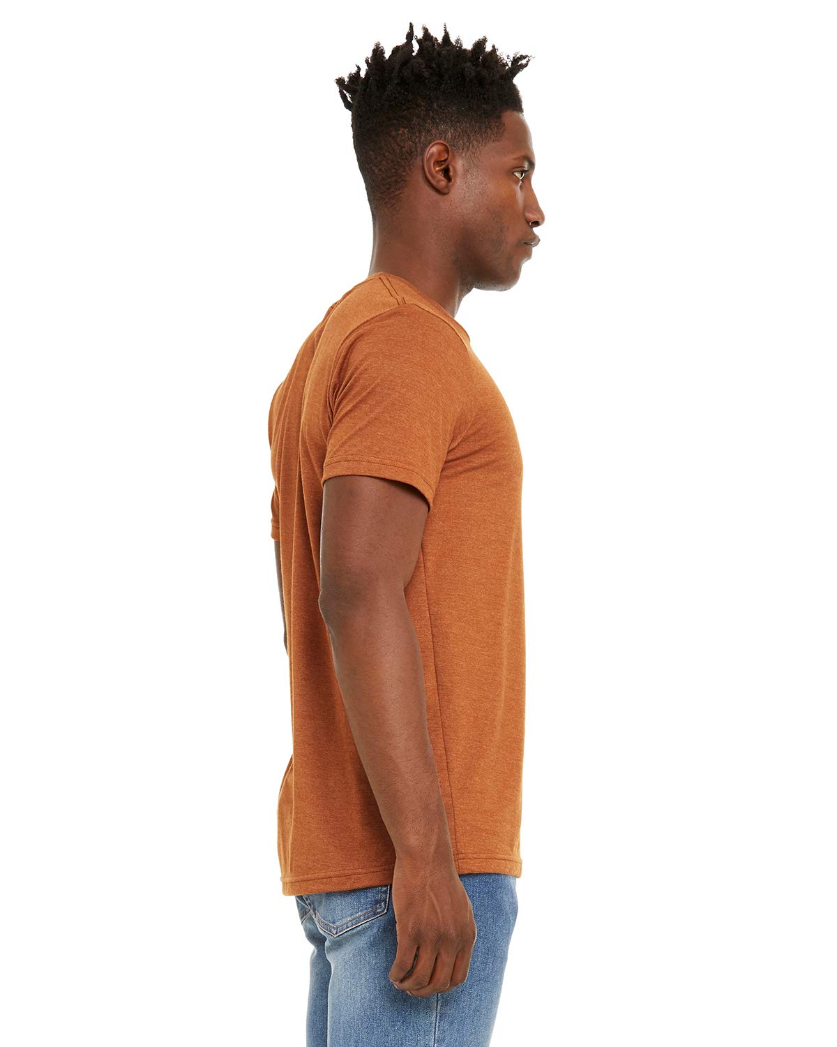 Unisex Sueded T-Shirt - HEATHER RED - XS(D0102H7KEK8)