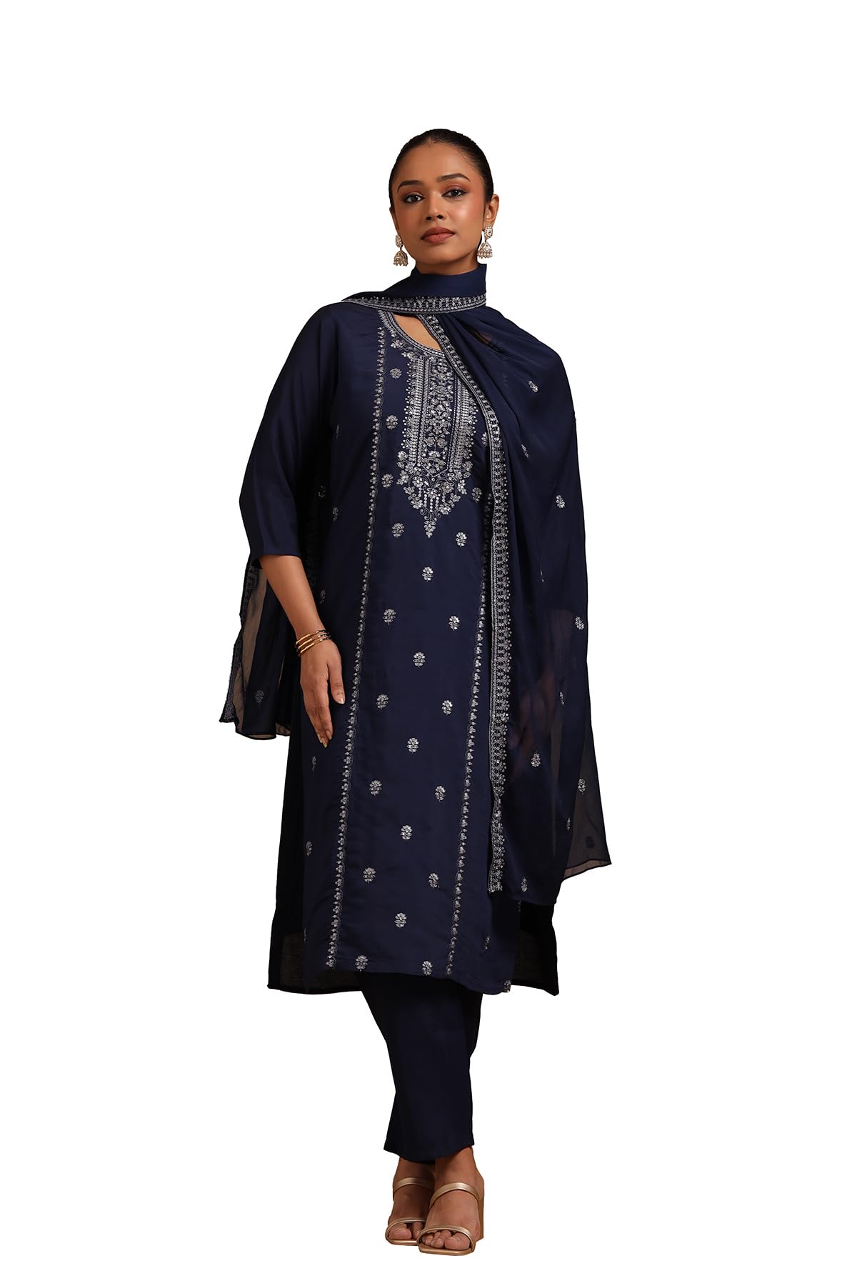 Soch Women Roman Silk Embroidered Suit Set with Sequins