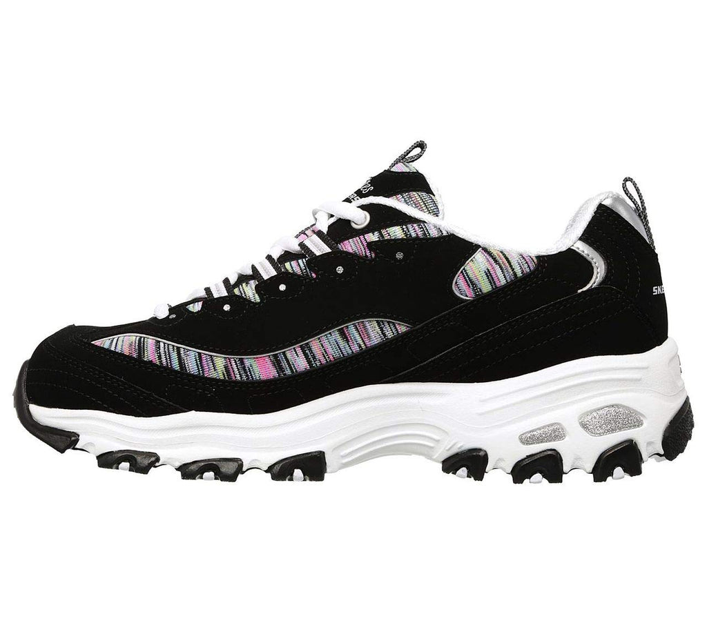 Skechers Sport Women's Dlites Interlude Sneaker,black/multi,8 M US