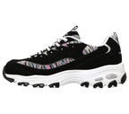 Skechers Sport Women's Dlites Interlude Sneaker,black/multi,8 M US