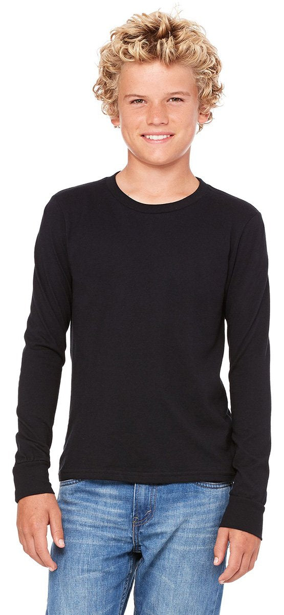 Youth Jersey Long-Sleeve T-Shirt - BLAcK - S(D0102H7WV9J)