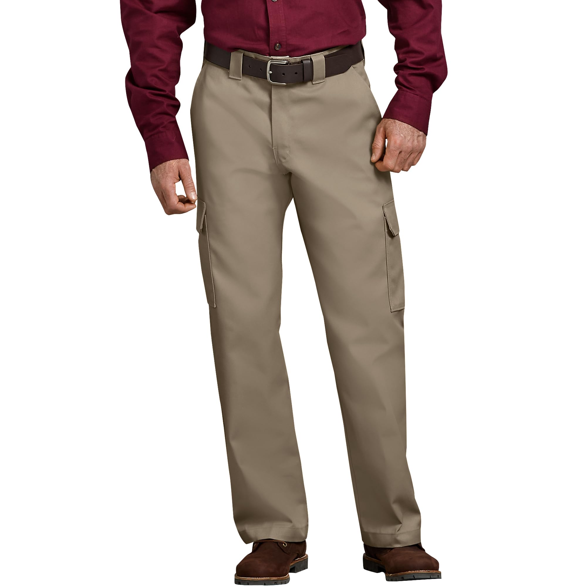 Dickies Men's Relaxed Straight-Fit Cargo Work Pant, Desert Sand, 30W x 30L