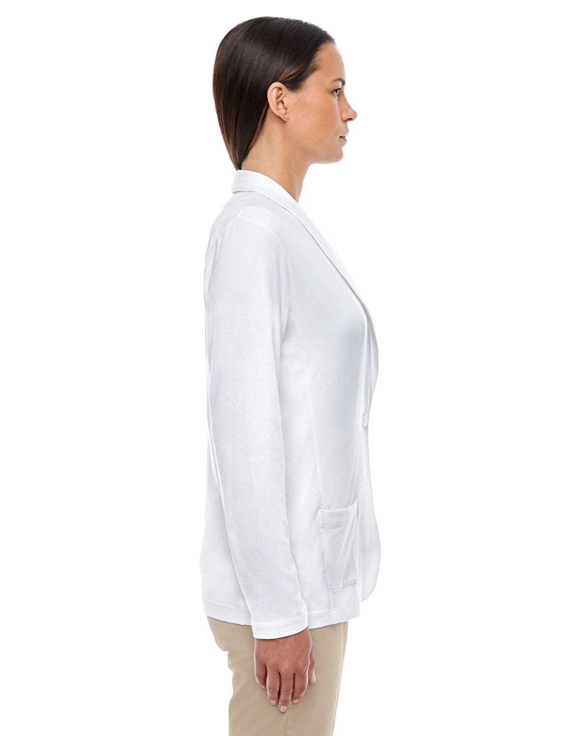 Ladies Perfect FitShawl collar cardigan - WHITE - XS(D0102H76ZA8)