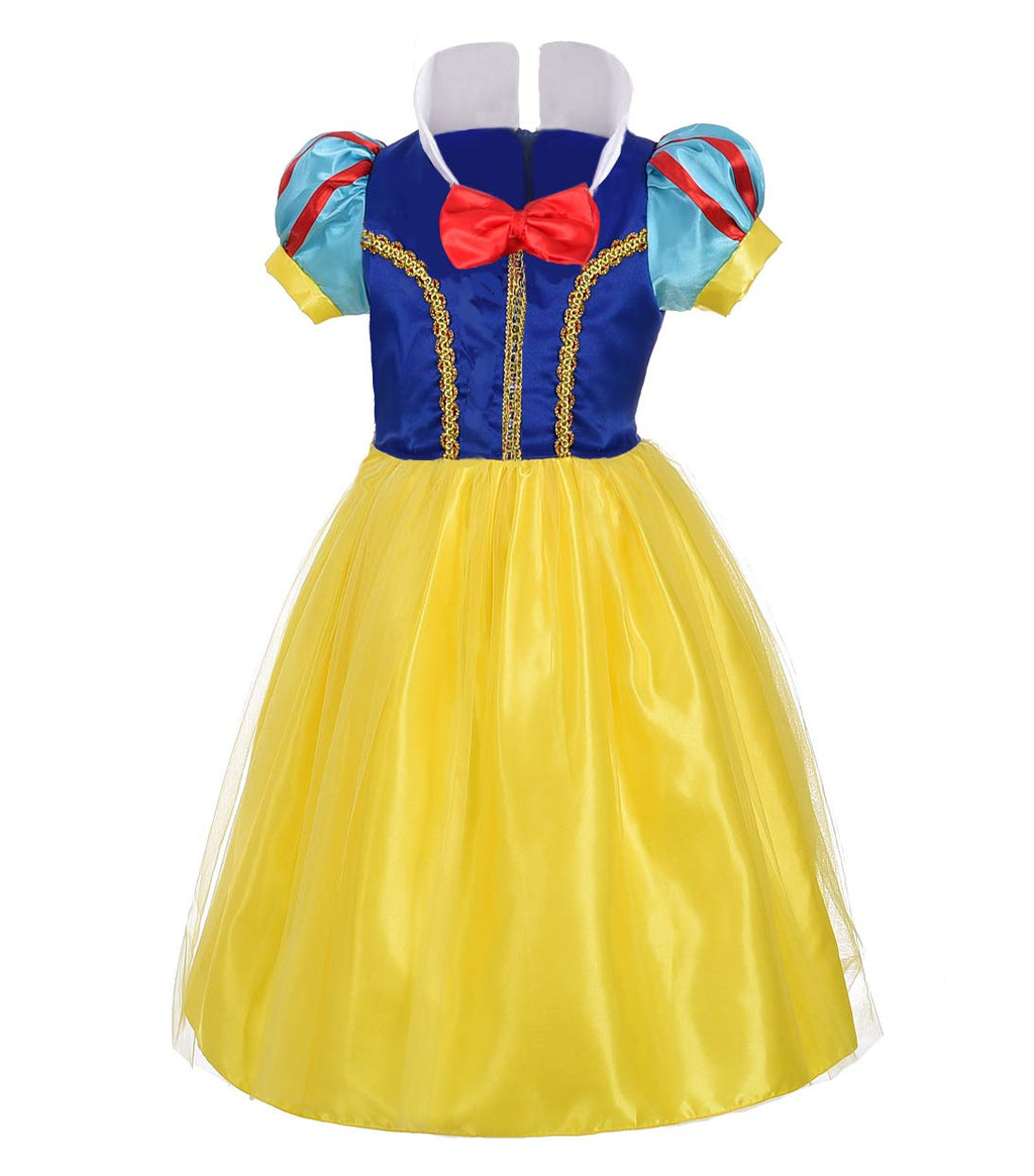 Dressy Daisy Toddler Little Girls' Princess Costume Fancy Dresses Up Halloween Party with Gold Threads Size 3 B