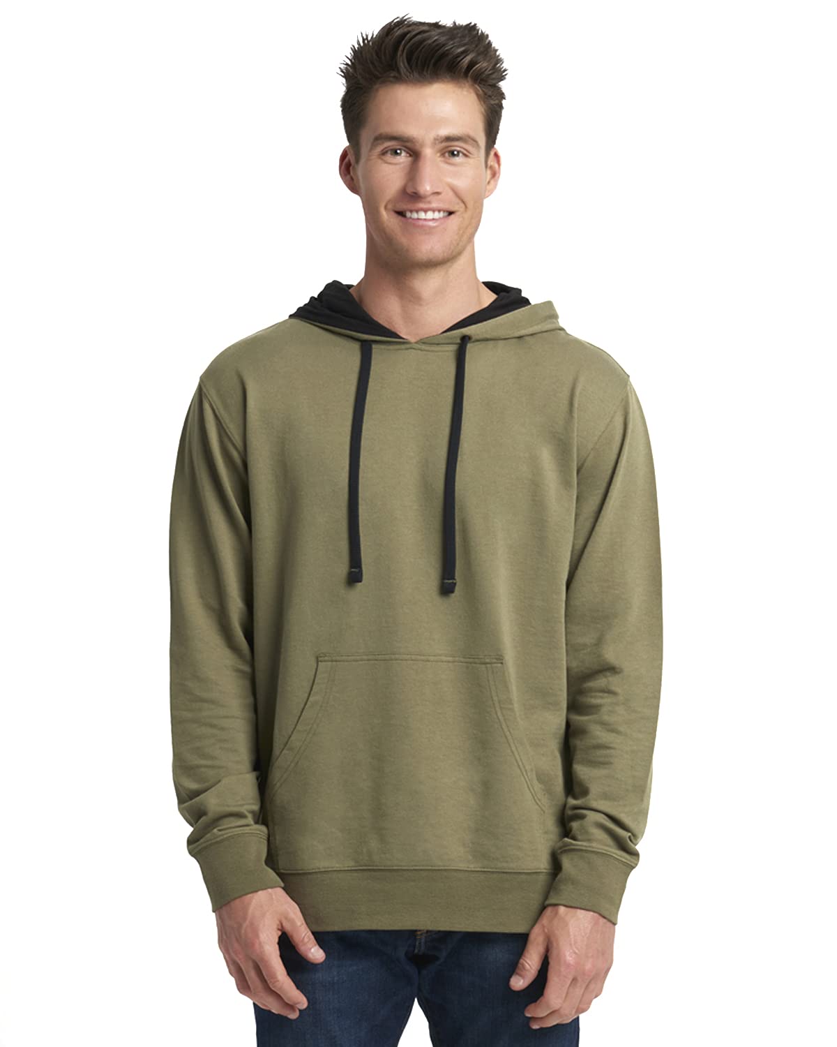 Unisex Laguna French Terry Pullover Hooded Sweatshirt - HTHR gREY BLAcK - XS(D0102H7NRQ2)