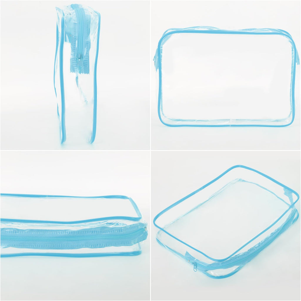 Tbestmax 10 Pack Clear Cosmetic Bags Makeup Bags Portable Waterproof TSA Approved Travel Toiletry Bags Large Organizer