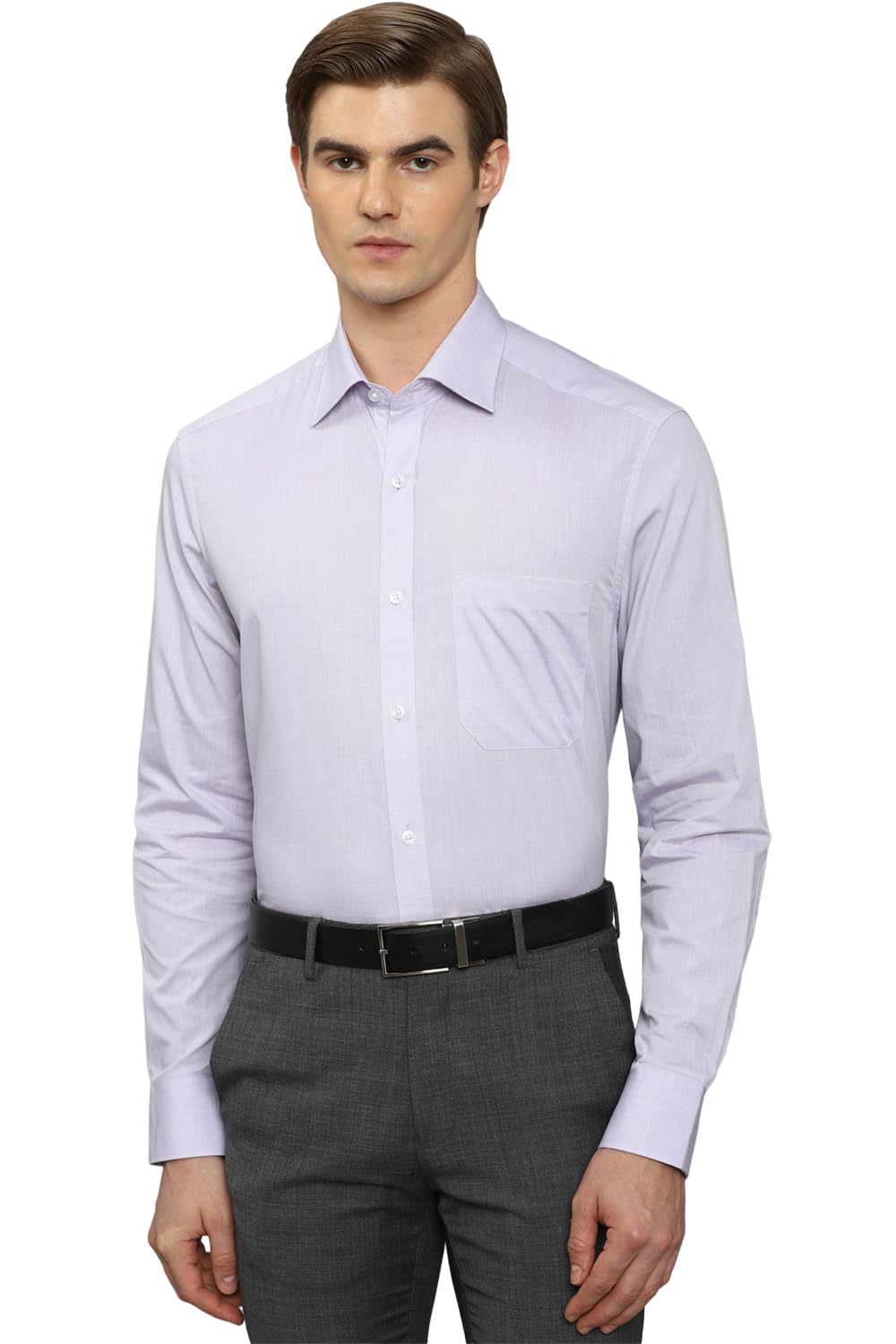 Louis Philippe Cotton MenS Regular Fit Shirt (Lpsfmslpy03323_Black, 42