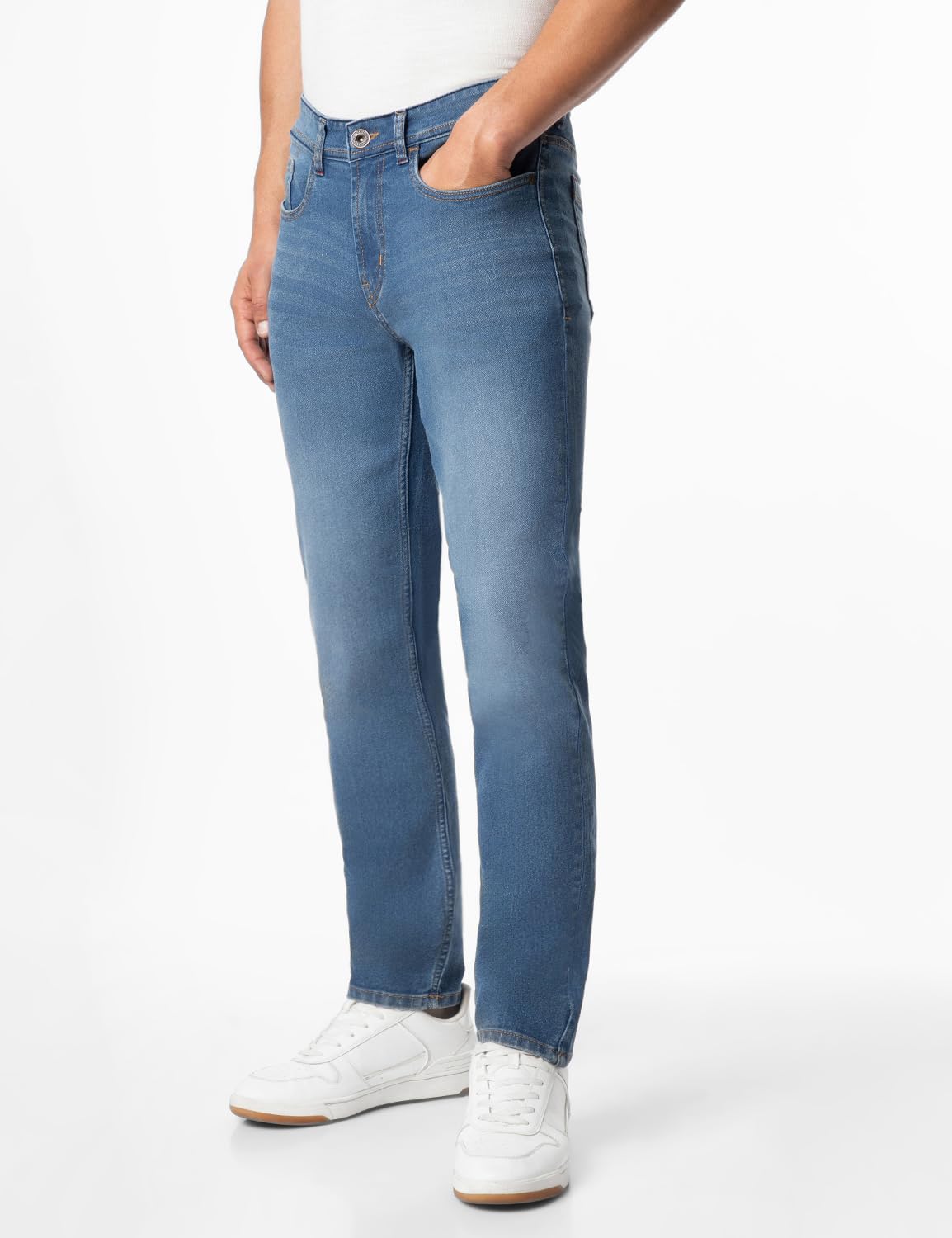 INKD Mens Regular Jeans (INKSS23MJN-010_Indigo-Azure Nile