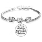 YEEQIN Grandmother Gift Bracelet From Grandson Grandmother Bracelet Grandma Gift Christmas Grandmother and Grandson Love Forever