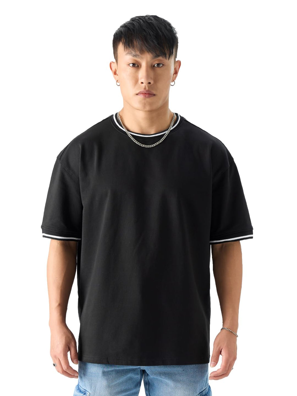 The Souled StoreSolids Oversized: BlackOversized T-Shirts