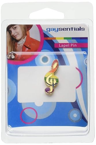 gaysentials Lapel Pin - Rainbow Note 0.5 Ounce