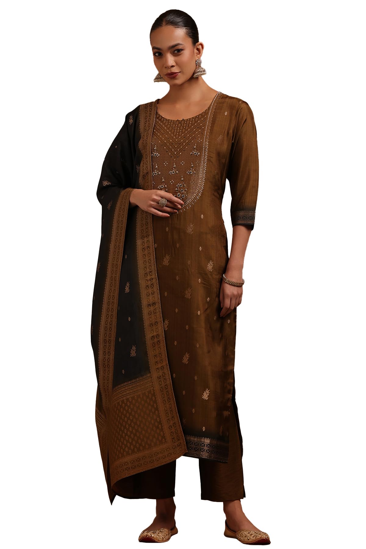 Soch Women Brocade Floral Salwar Suit Set