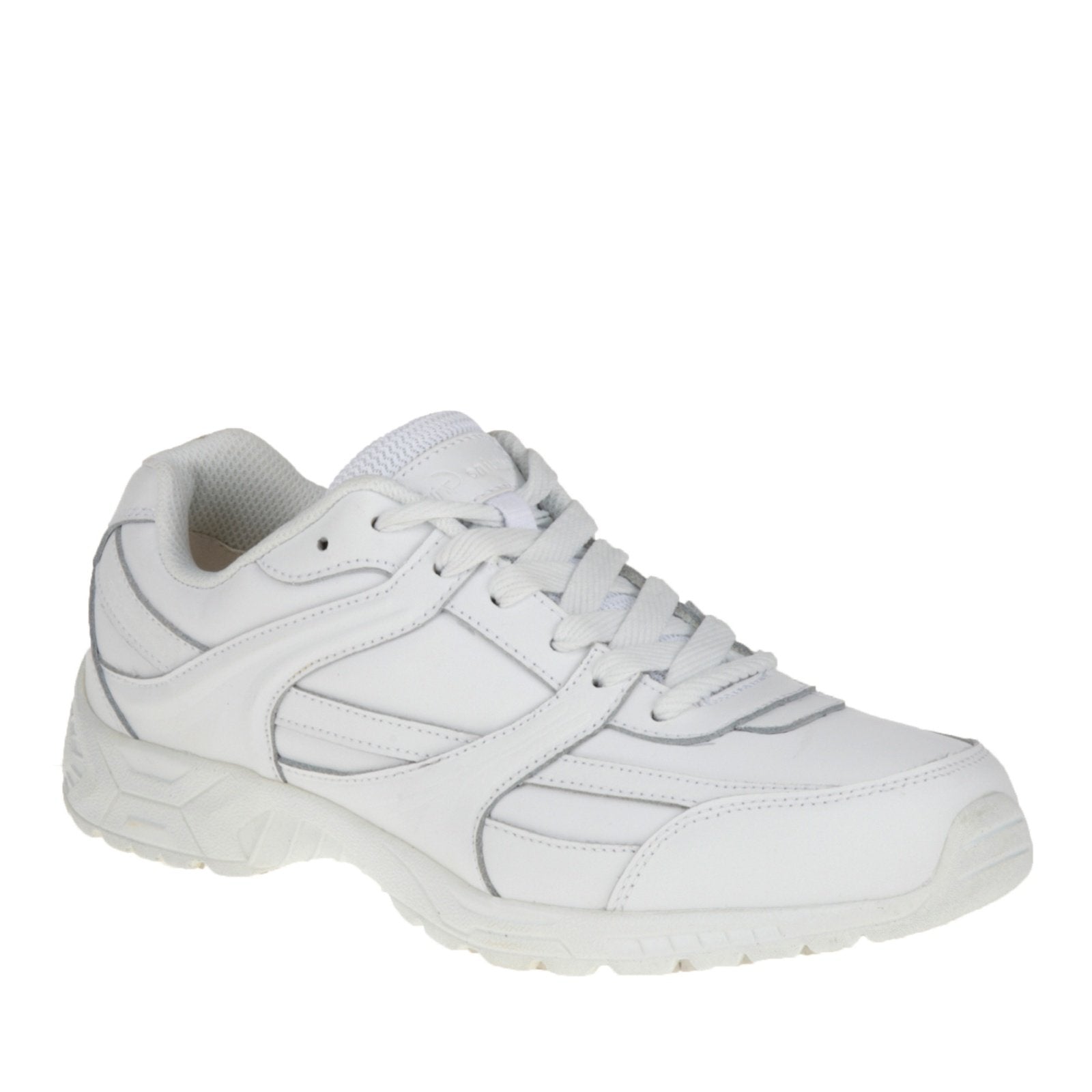 Genuine Grip 1115-5M Mens Slip-Resistant Work Shoes  White Leather - Size 5