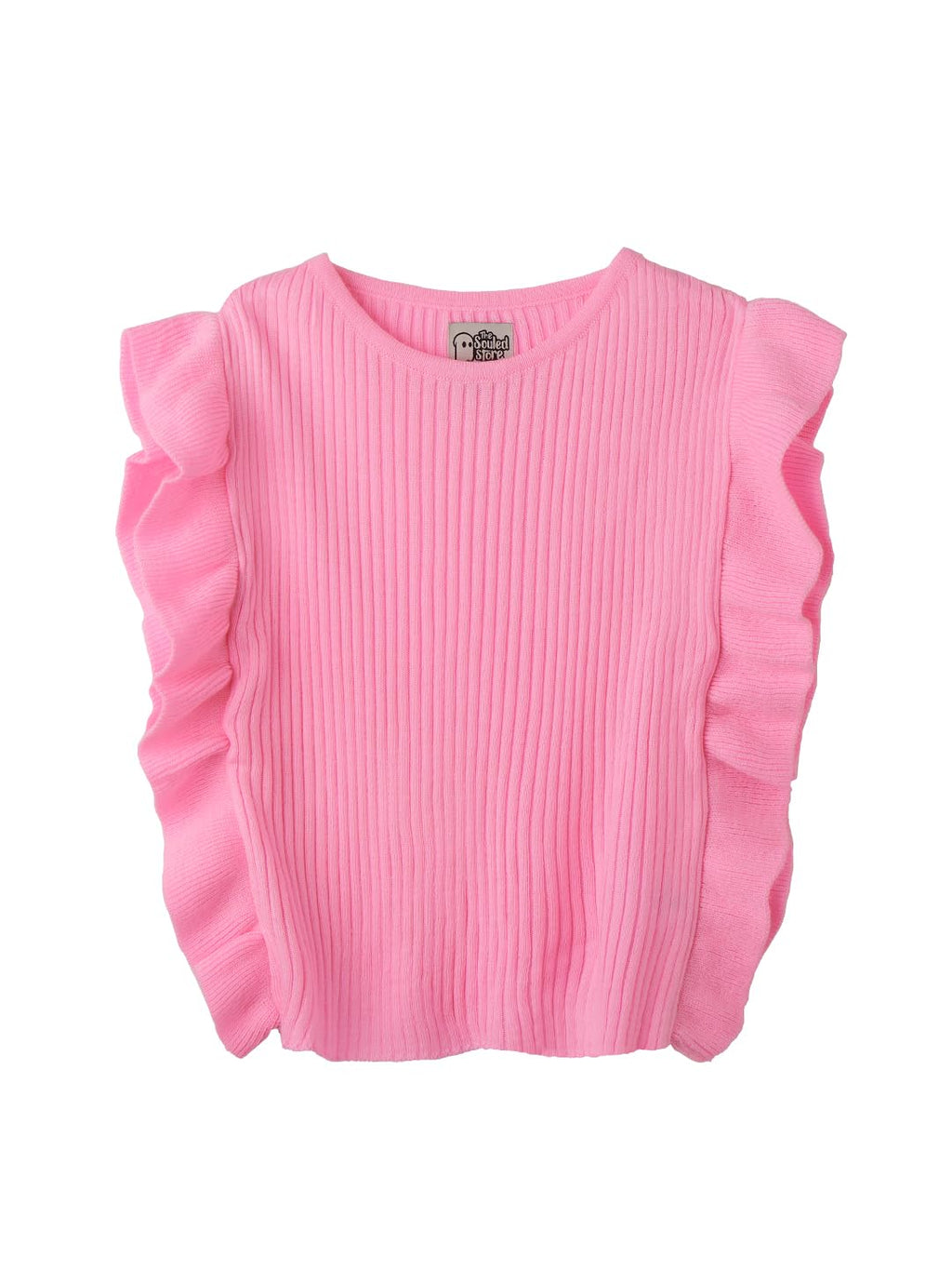 The Souled Store Solids: Baby Pink Girls and Baby Girls Sleeveless Sweaters Girls Knit Sweaters for Kids Childrens Pullover Ca