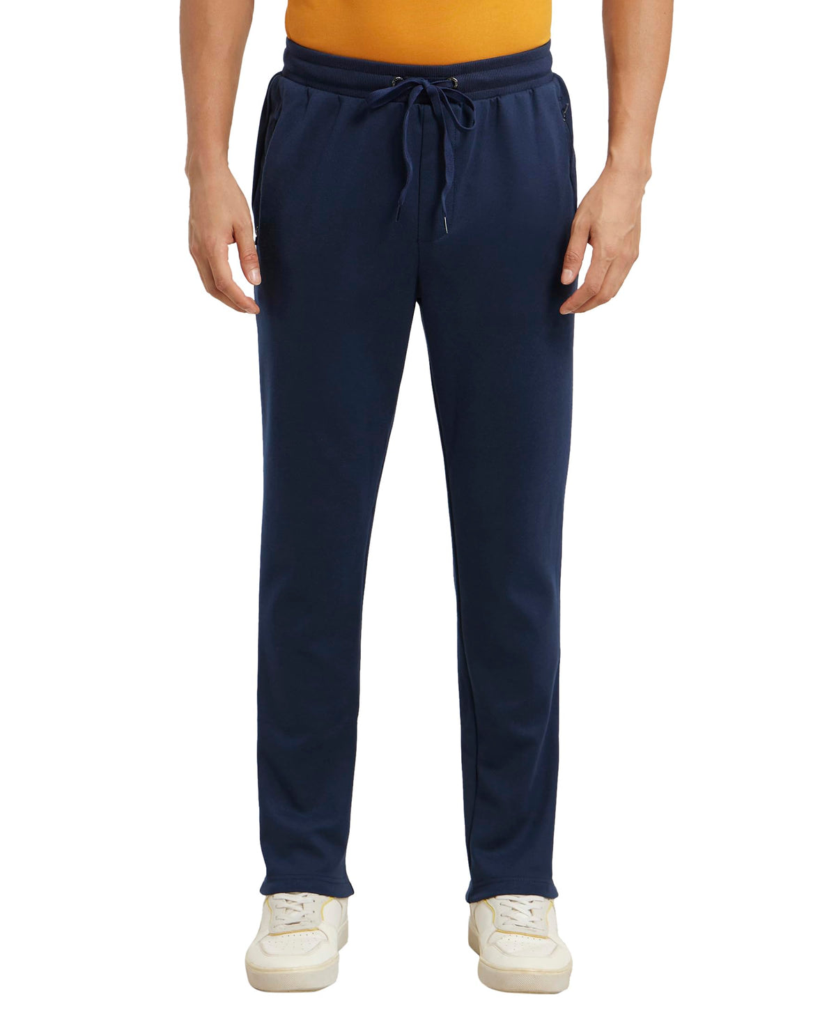 Jockey MenS Slim Fit Casual Trousers (Am44_Navy Blue_L)