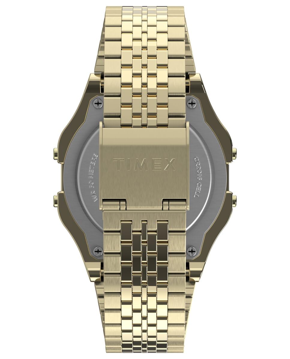 Timex T80 34mm Watch - Gold-Tone with Stainless Steel Bracelet