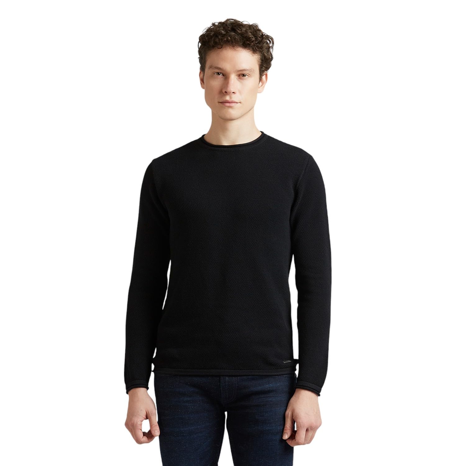 Black Lightweight Full Sleeve Sweater