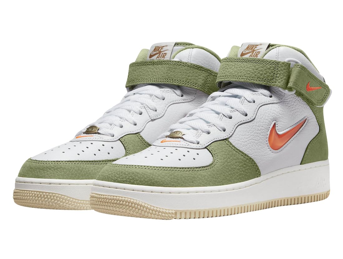 Nike Mens Air Force 1 Mid QS DQ3505 100 Jewel Oil Green - Size 6