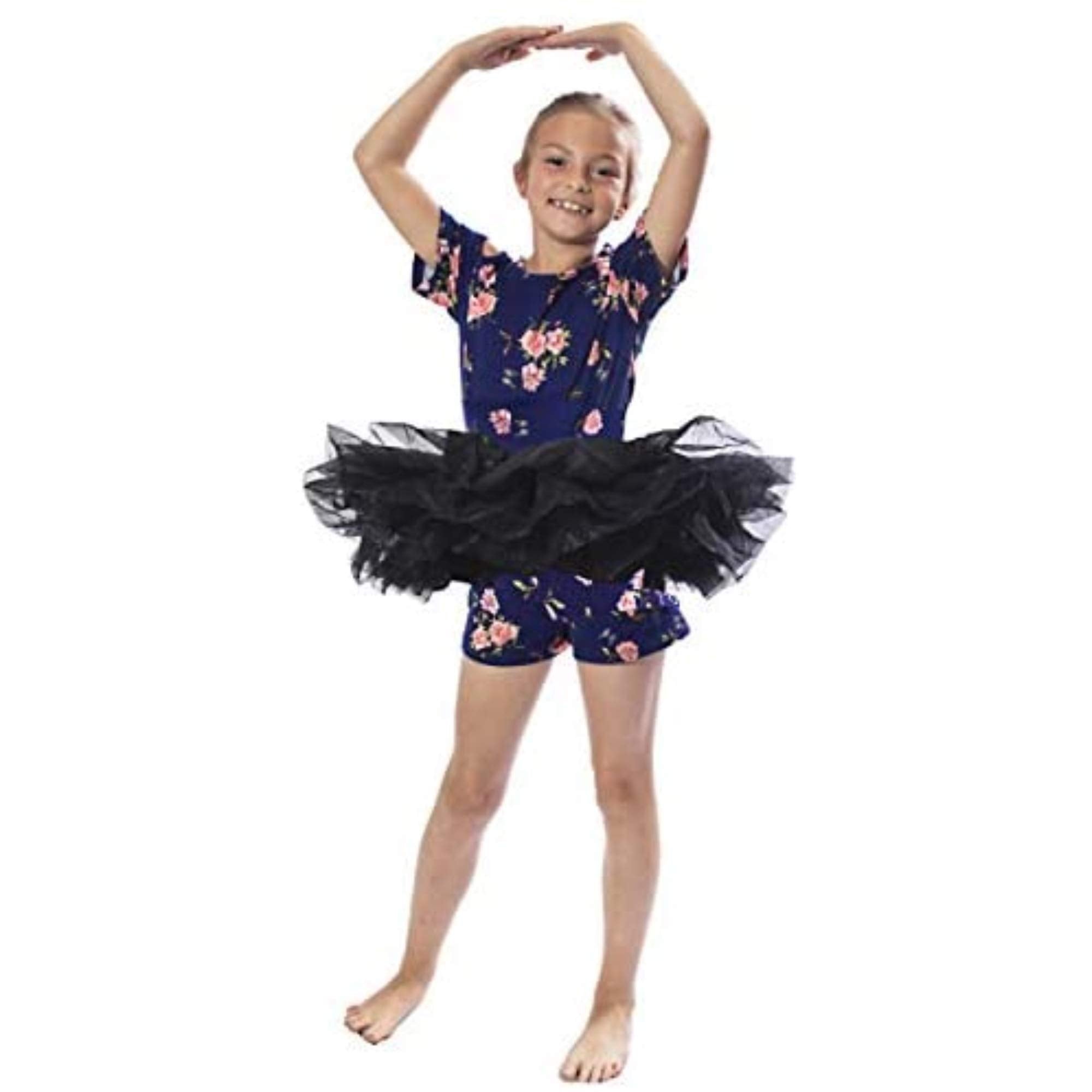 Child Mock Pancake Tutu for Easter, Spring Dresses, Halloween Costumes, Princess & Ballet Dance Recitals | Black