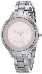 Nine West Women Japanese Quartz Dress Watch with Metal Strap, Silver, 12 (Model: NW/2225LPSV)