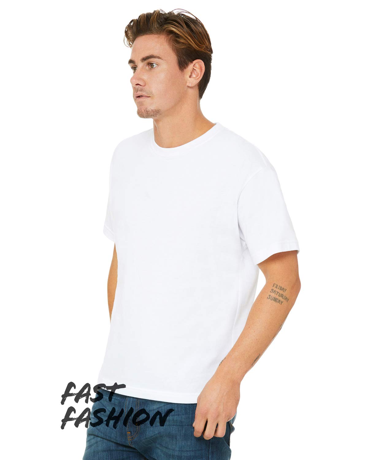 FWD Fashion Mens Heavyweight Street T-Shirt - DARK gREY - M(D0102H7WF42)