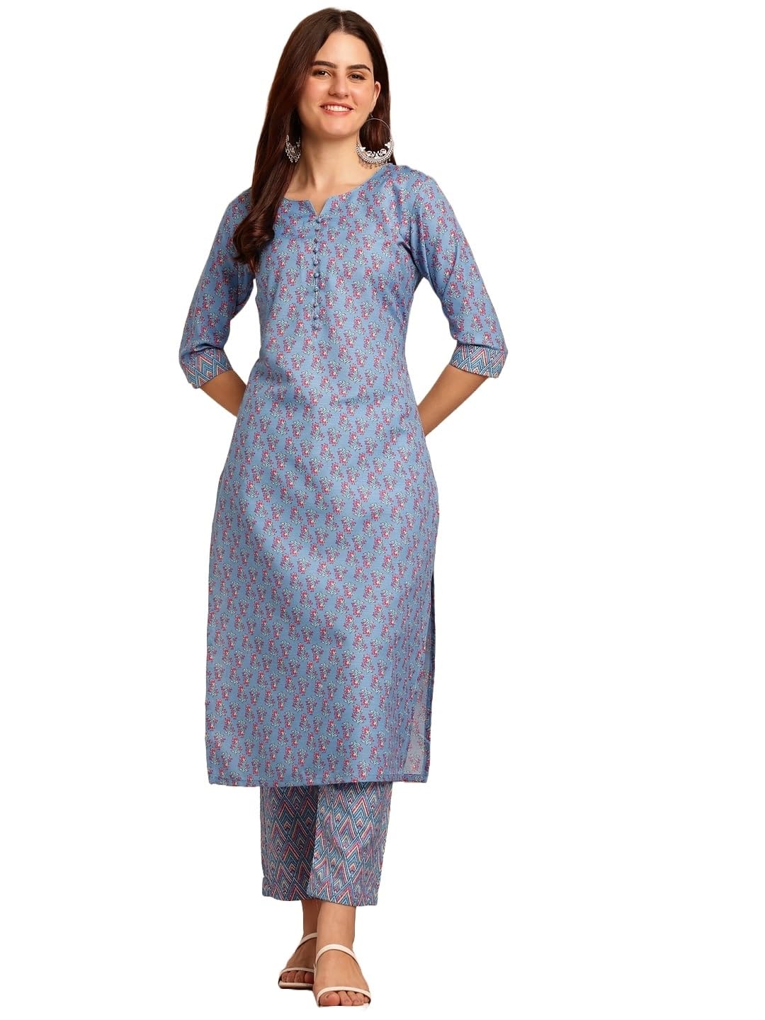 Yashika Women's Cotton Blend Floral Regular Kurta Contemporary Charm Personified Redefine Your Style with Our Printed Kurti Pant