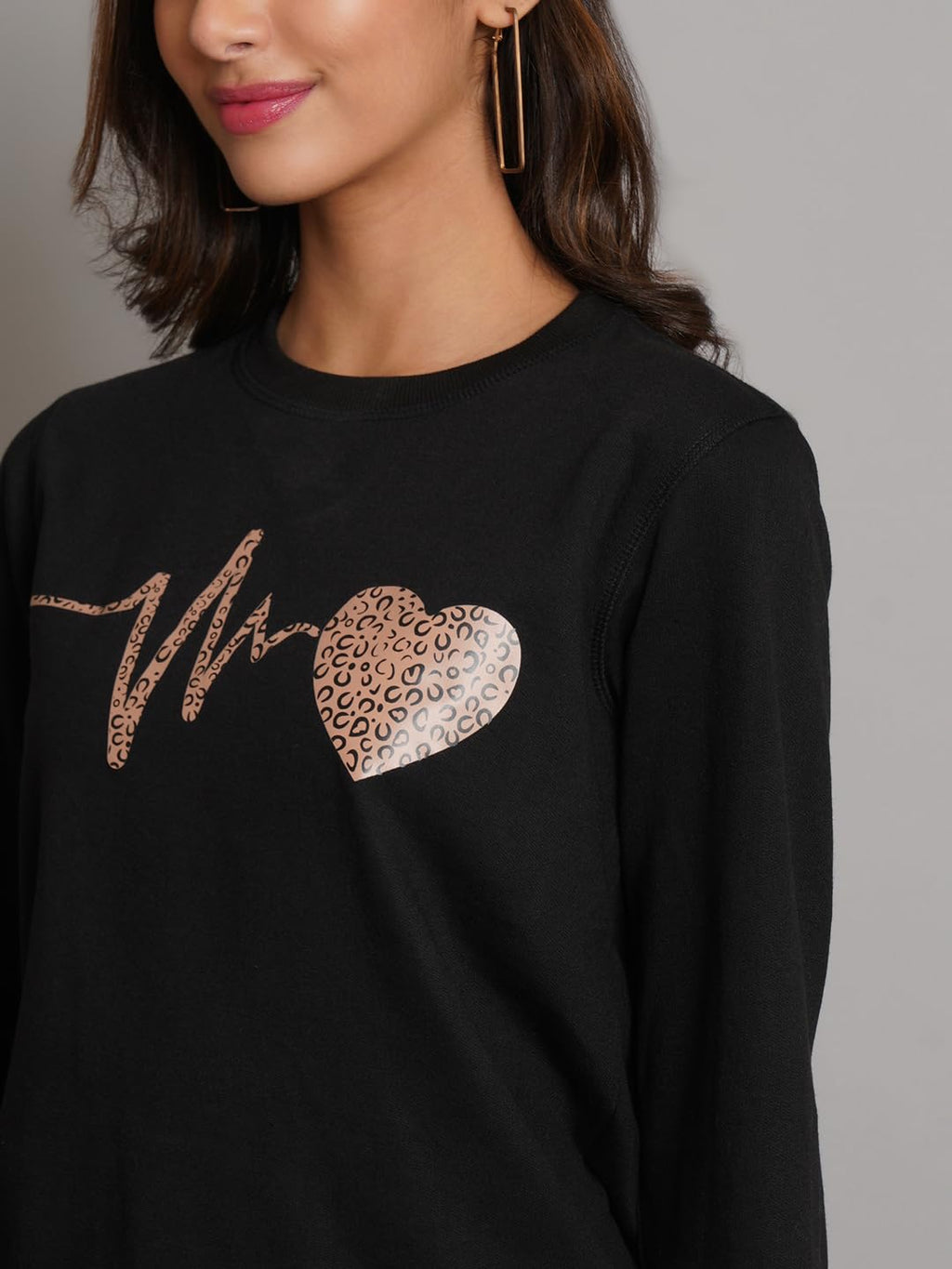 Kotty Women Full Sleeve Round Neck Pinted Sweatshirt