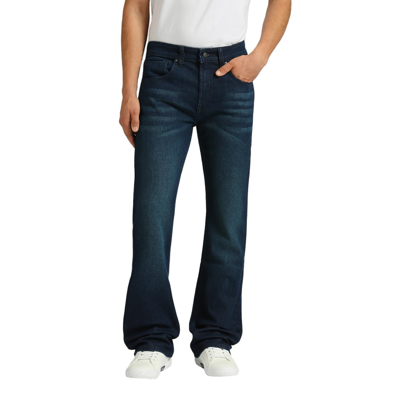 Pepe Jeans MenS Mid Rise Bootcut Fit Jeans, 30, Blue