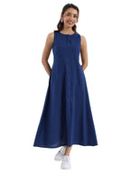 Libas Solid Cotton A-Line Dresses-43238S